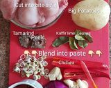 A picture of step 1 of Chinese Chicken Curry.