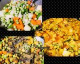 A picture of step 2 of Vegetarian Navratan pulao.