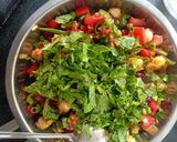 A picture of step 3 of Rajma Kabuli chana salad.