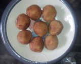A picture of step 1 of Yam ball.