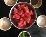 A picture of step 1 of Watermelon Juice.
