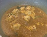 A picture of step 3 of Tamarind side dish parupu urandai puli kozumbu.