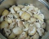 A picture of step 1 of Mushroom masala.