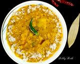 A picture of step 8 of Chana dal Dalma (without onion and garlic).