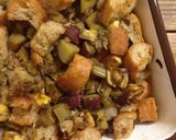 A picture of step 11 of Sweet Potato and Chestnut Stuffing / Dressing.