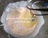 Swiss roll cheesecake (gluten-free & 2 telur)