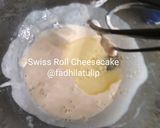 Foto langkah ke 1 dari resep Swiss roll cheesecake (gluten-free & 2 telur).