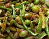 A picture of step 3 of Karonda mirchi.