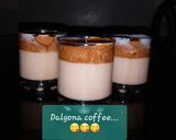 A picture of step 2 of Dalgona coffee.