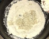 A picture of step 3 of Fateera with hotdog filling.