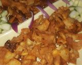 A picture of step 4 of Samosa sheets chips😋.