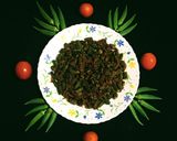 A picture of step 9 of Masala Bhindi.
