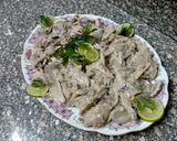 صورة لخطوة 1 من وصفة رنجة بطحينة و البصل🐟🍋🍶