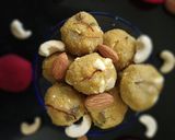 A picture of step 5 of Kesaria Poha/Avail Ladoo.