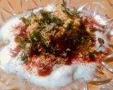 A picture of step 7 of Dahi Bhalla/Vada with a protein twist!.