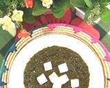 A picture of step 11 of Palak paneer.