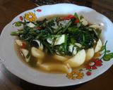 Foto langkah ke 3 dari resep Tumis kangkung putih telur.