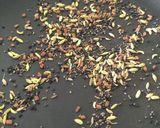 A picture of step 1 of Baigan aloo in pickle gravy.