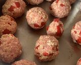 Foto del paso 2 de la receta: Albóndigas de pollo y tofu, incluido salsa de setas con avena🧆