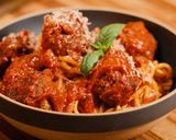 A picture of step 8 of Nonna Approved Spaghetti & Meatballs.