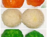A picture of step 8 of Tri colour coconut ladu.