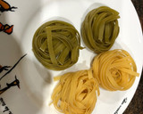 Foto del paso 1 de la receta: Tagliateles al pesto con pechuga de pollo y bolas de mozzarella