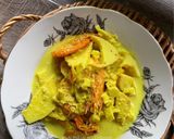 Gambar langkah 9 resipi Masak Lemak Umbut Kelapa dengan Udang.