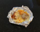 A picture of step 4 of Meatball Parmesan on Angel Hair Pasta.