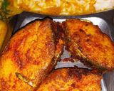 A picture of step 2 of Surmai fish fried.