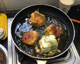 A picture of step 3 of Elephant Yam stuffed Chillipakoda.