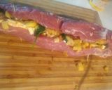 A picture of step 3 of Stuffed Pork Loin in Crockpot.