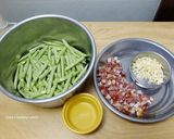 臘肉蒜炒四季豆的食譜步驟1照片
