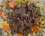 A picture of step 4 of Herb spaghetti with Behari beef - western and desi fusion.