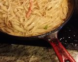 A picture of step 5 of Bianco Meats -" Raging Fettucine, with Cajun Marinated Chicken.