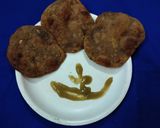 A picture of step 3 of Kuttu atta Puri(Low oil).