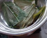 A picture of step 8 of Haldi Patra Pitha/Enduri Pitha(made with turmeric leaves).