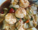 Foto langkah ke 6 dari resep Udang Saus Tiram Pedas Manis.