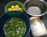 A picture of step 1 of Pudina nimbu ki shikanji.