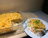 A picture of step 6 of Salmon Mac and Cheese 🧀🐟🍲.