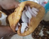 A picture of step 2 of Cone chaat🍦.