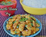 A picture of step 8 of Easy double beans fry (lima beans fry).