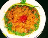 A picture of step 8 of Rajasthani Besan gatte curry.