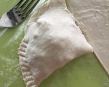 A picture of step 7 of Airfried Chicken Curry Puffs using Store-bought Pratha Dough.