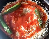 A picture of step 2 of Mexican Red Rice (Arroz Rojo).