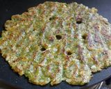 A picture of step 3 of Akki roti.