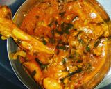 A picture of step 5 of Methi Chicken / fresh fenugreek chicken.