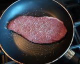 A picture of step 2 of Beef steak with roasted vegetable.