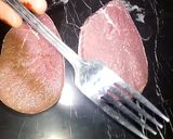 A picture of step 1 of Beef Tarragon Steak with Mayo Dip Sauce.
