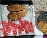 Foto del paso 4 de la receta: Berenjenas rellenas vegetarianas / veganas