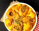 ফুলকপি, আলু ও মটরশুঁটি দিয়ে রুই মাছের ঝোল রেসিপির ধাপ 2 ছবি